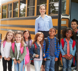 A group of kids smiling